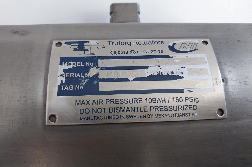 Trutorq Tda8F05Cni Pneumatic Actuator 10Bar/150Psig