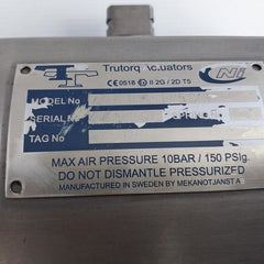 Trutorq Tda8F05Cni Pneumatic Actuator 10Bar/150Psig