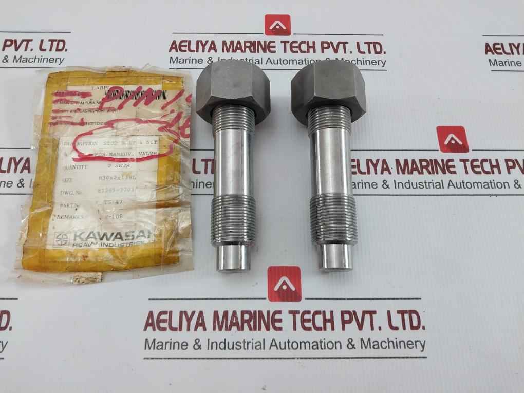 Ts-47 Stud Bolt & Nut For Manuev/Manual Valve Size: M30X2X138L Kawasaki