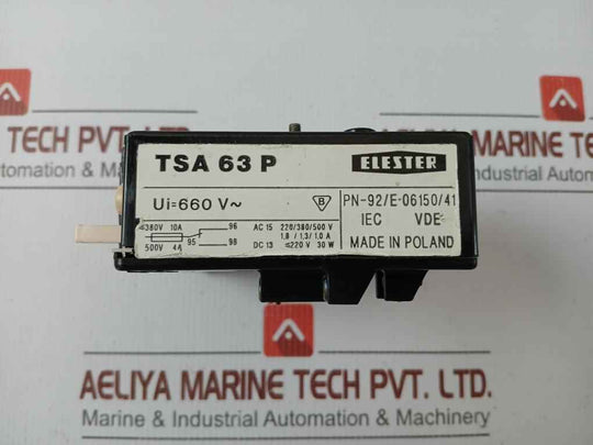 Tsa 63 P Thermal Overload Relay Elester