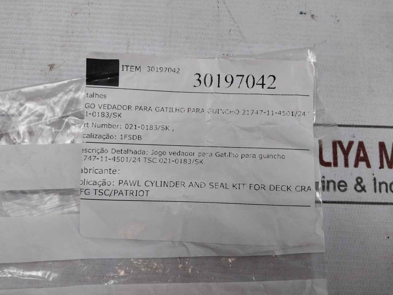 Tsc 021-0183/Sk Seal Kit For Winch Trigger 21747-11-4501