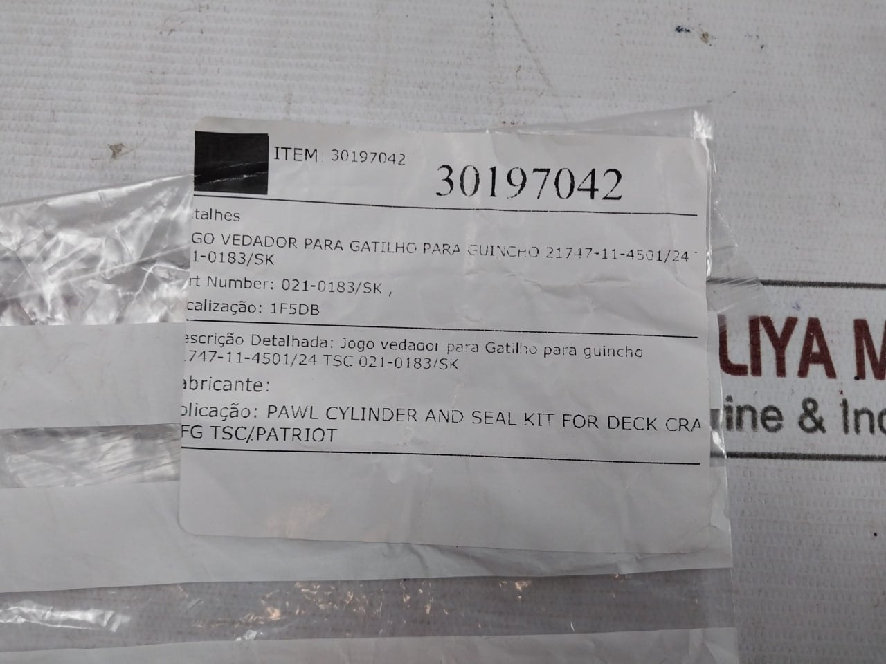 Tsc 021-0183/Sk Seal Kit For Winch Trigger 21747-11-4501