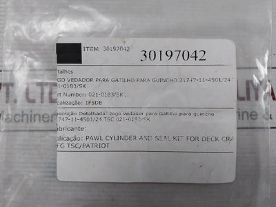 Tsc 021-0183/Sk Seal Kit For Winch Trigger 21747-11-4501