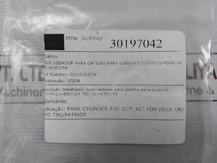 Tsc 021-0183/Sk Seal Kit For Winch Trigger 21747-11-4501