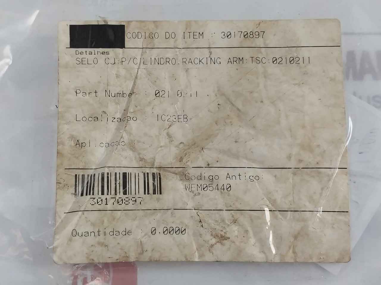 Tsc 021-0211 P/Cilindro/Cj Seal For Cylinder Racking Arm Piston Seal Kit