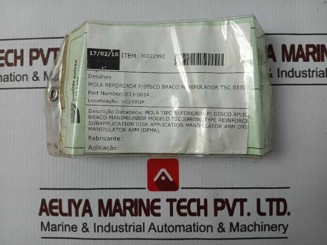 Tsc 033-0024 Reinforced Spring For Manipulator Arm Disc