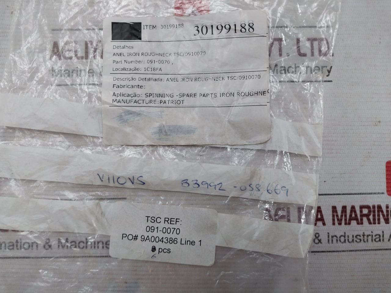 Tsc 091-0070 Iron Roughneck O-ring Vs-110