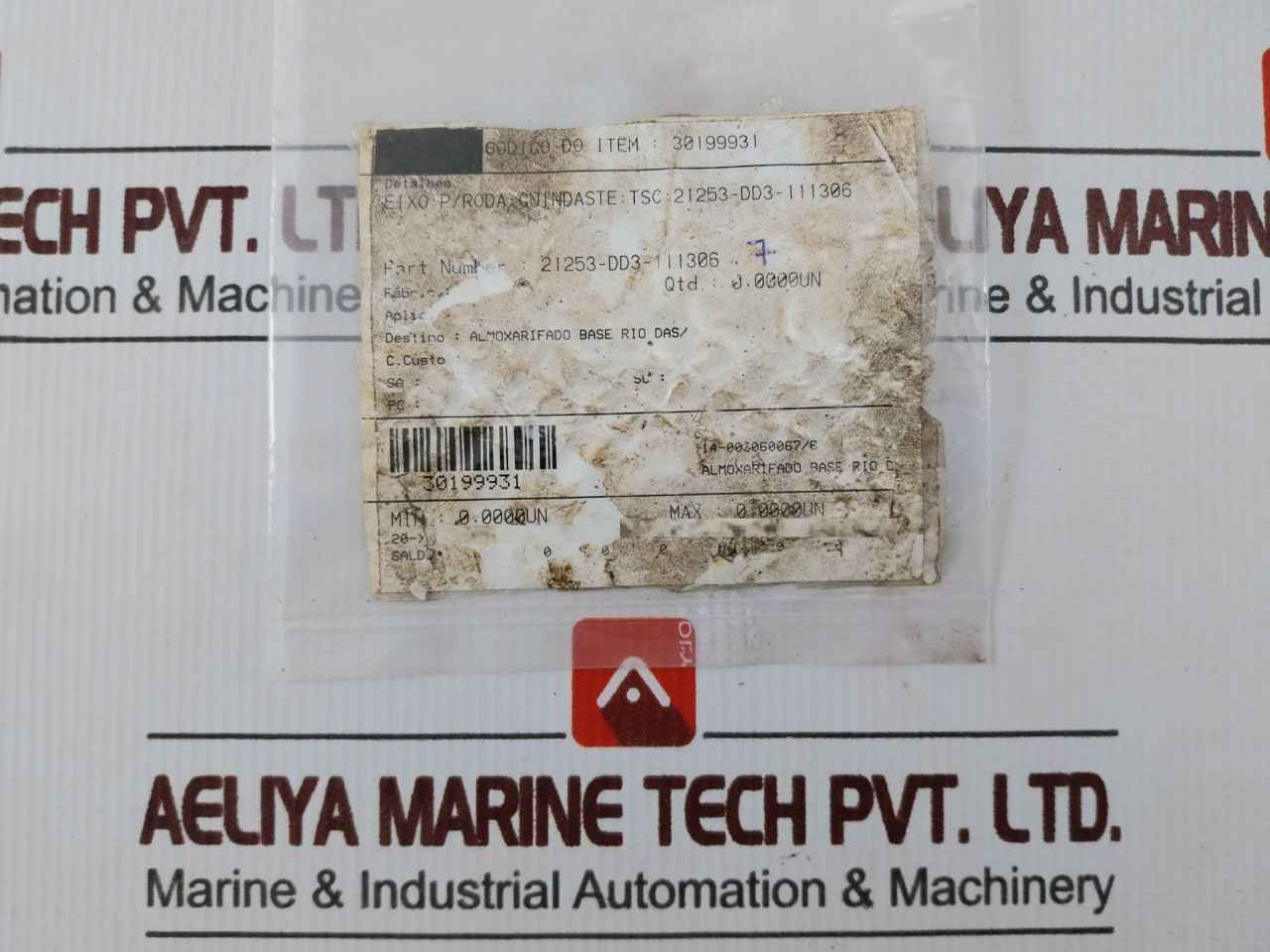 Tsc 21253-dd3-111306 Axle For Crane Wheel 30199931