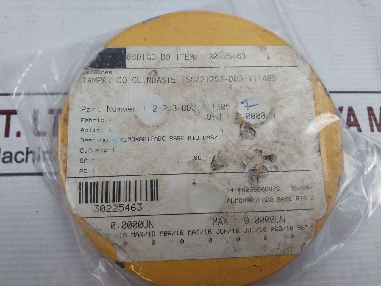 Tsc 21253-dd3-111405 Crane Cover Plate Yellow