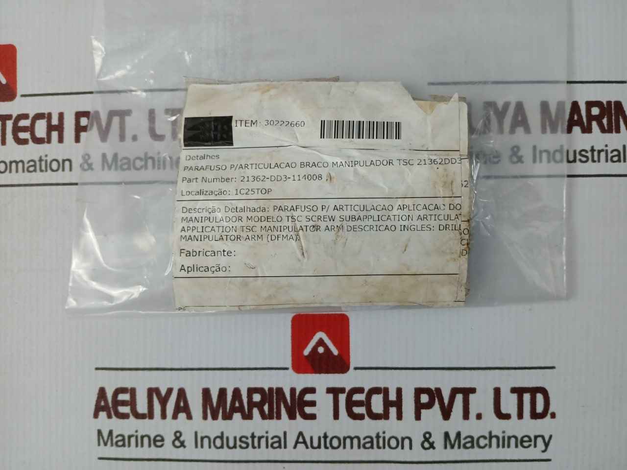 Tsc 21362-dd3-114008 Screw For Drill Manipulator Arm Joint