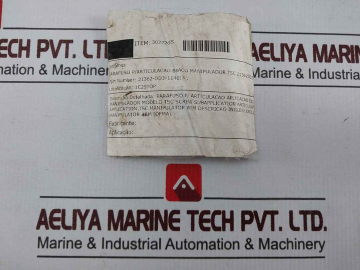 Tsc 21362-dd3-114013 Screw For Manipulator Arm Joint