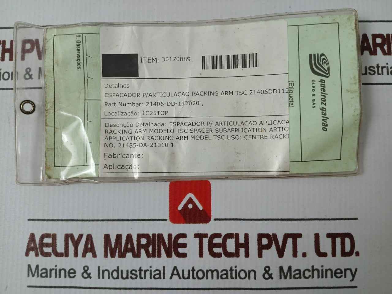 Tsc 21406-dd-112020 Spacer For Articulation Application Racking Arm Model