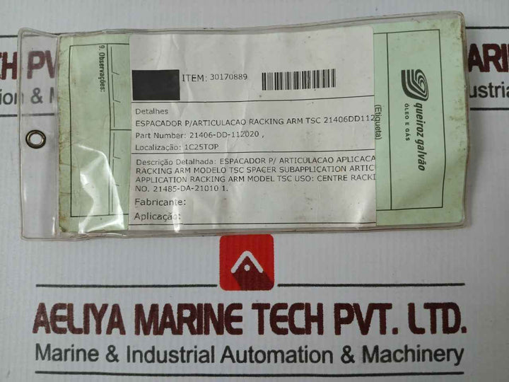 Tsc 21406-dd-112020 Spacer For Articulation Application Racking Arm Model