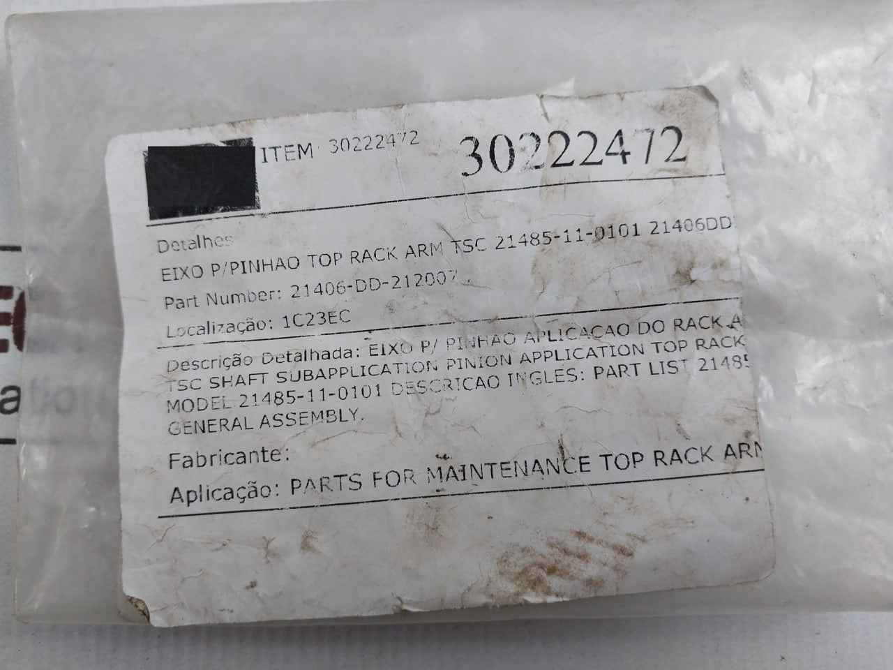 Tsc 21406-dd-212007 Stainless Steel Pinion Shaft 21485-11-0101