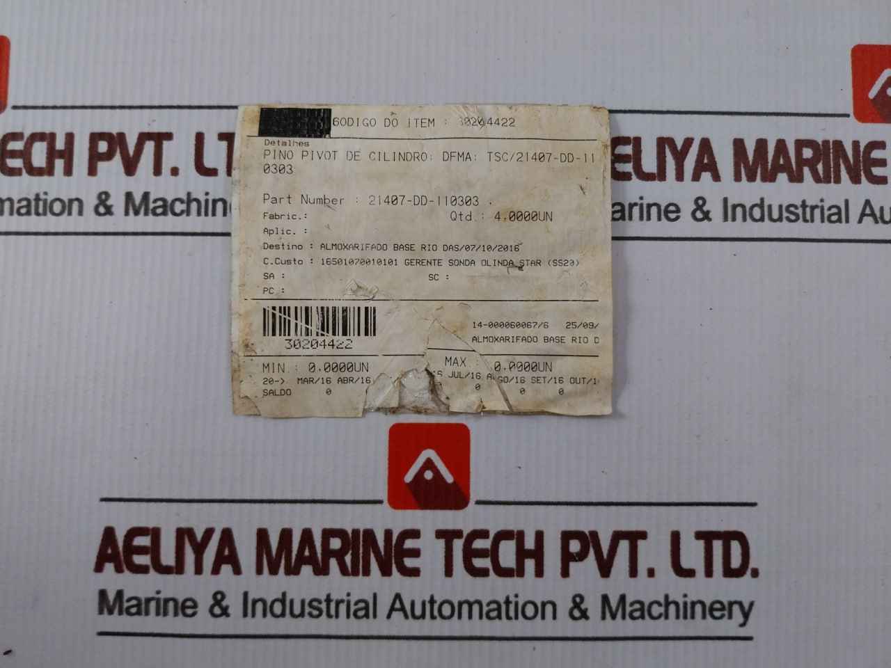 Tsc 21407-dd-110303 Cylinder Pivot Pin-30204422