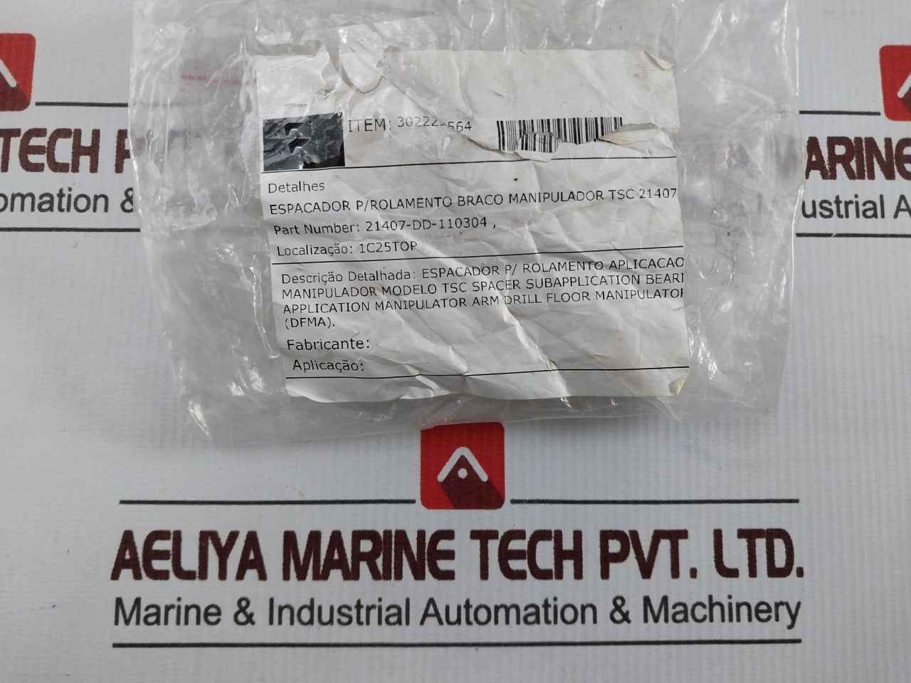 Tsc 21407-dd-110304 Spacer Sub Bearing Application Arm Drill Floor