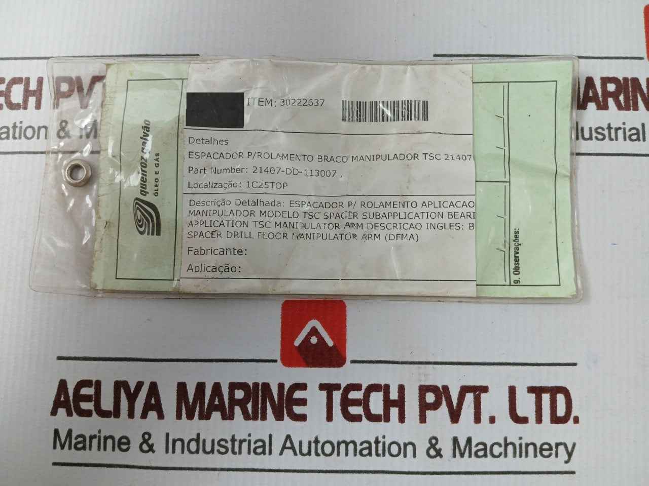 Tsc 21407-dd-113007 Bearing Spacer Drill Floor Manipulator Arm (Dfma)