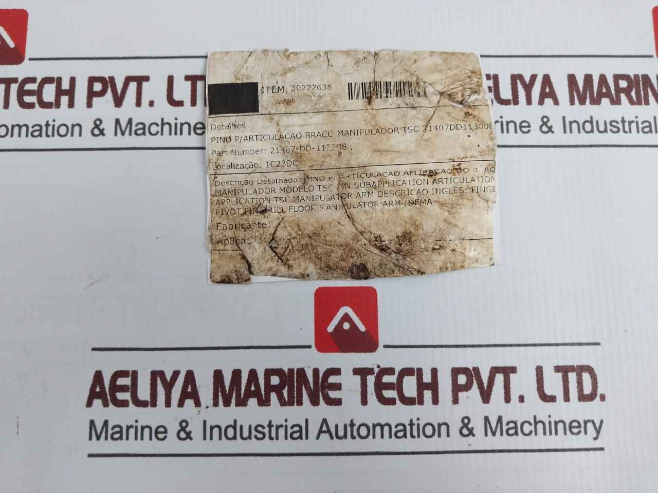 Tsc 21407-dd-113008 Finger Pivot Pin Drill Floor Manipulator Arm (Dfma)