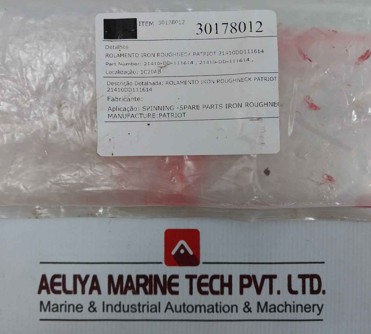 Tsc 21410-dd-111614 Roughneck Iron Bearing Spare Part