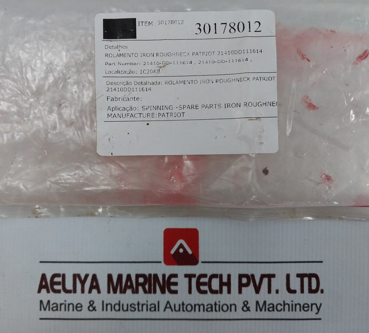 Tsc 21410-dd-111614 Roughneck Iron Bearing Spare Part