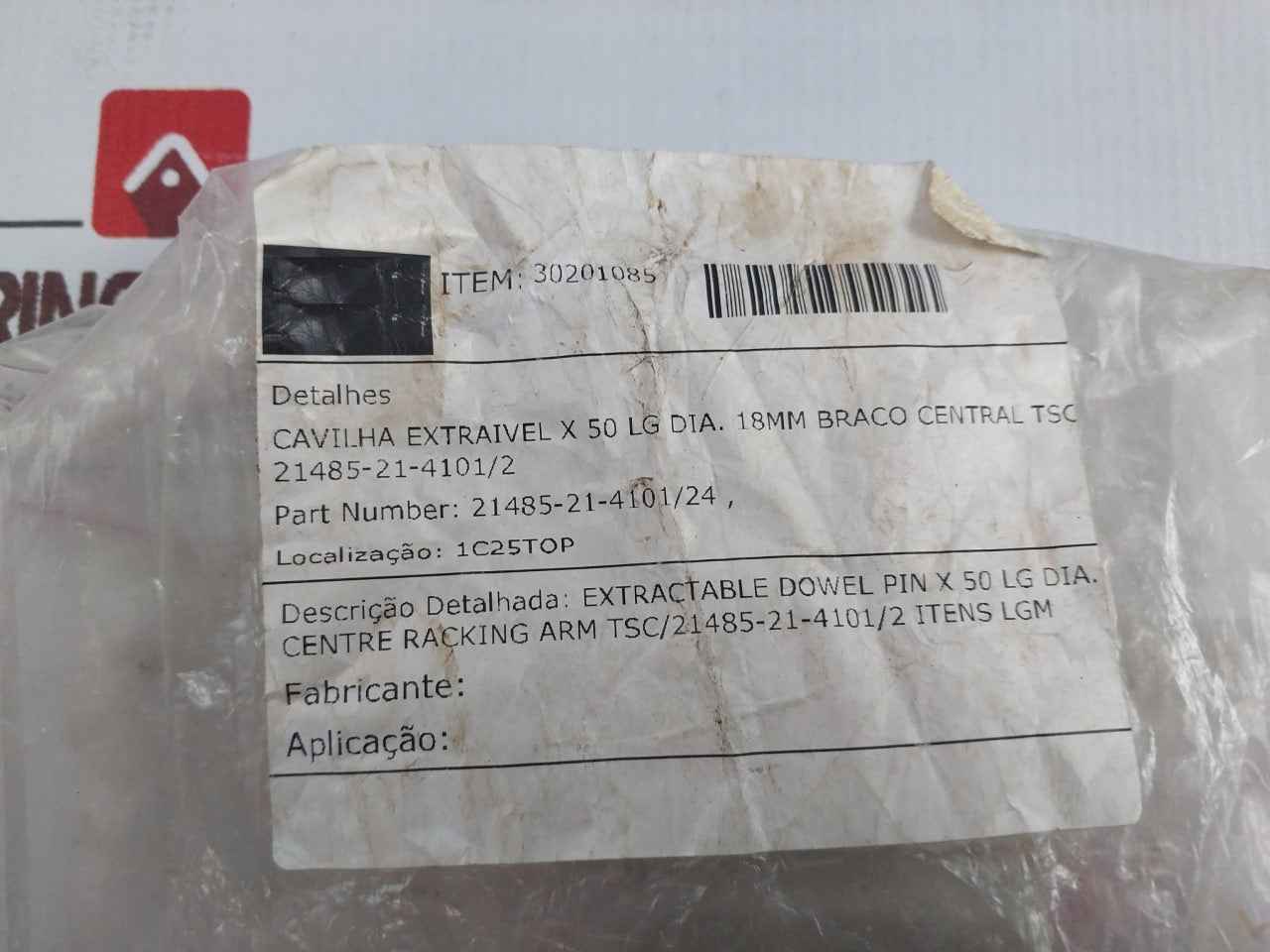 Tsc 21485-21-4101/24 Extractable Dowel Pin X 50 Lg Dia