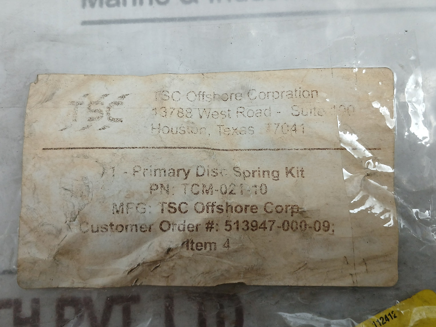 Tsc Tcm-021-10 Primary Disc Spring Kit 112412