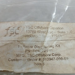 Tsc Tcm-021-11 Rotor Disc Spring Kit