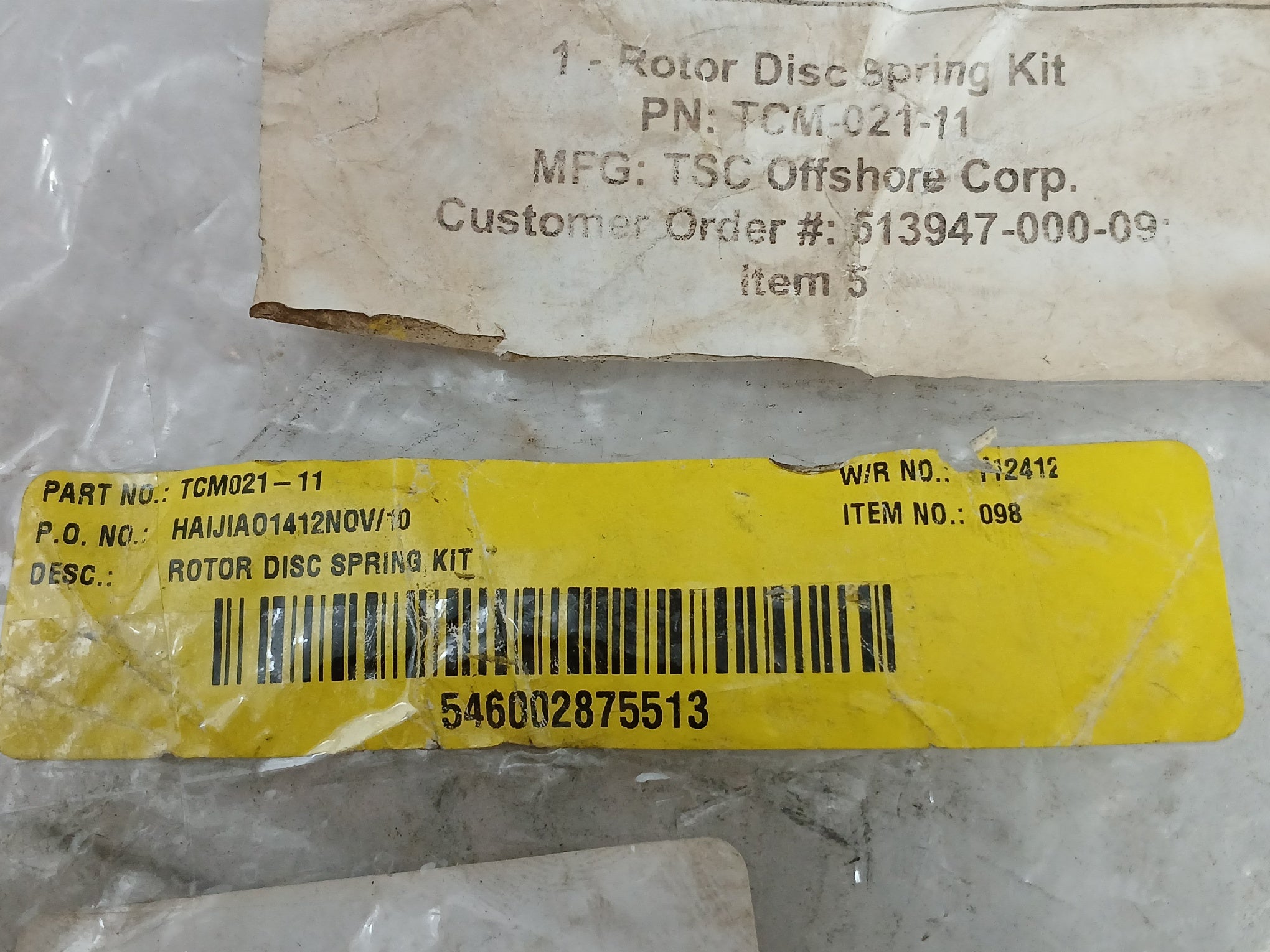 Tsc Tcm-021-11 Rotor Disc Spring Kit
