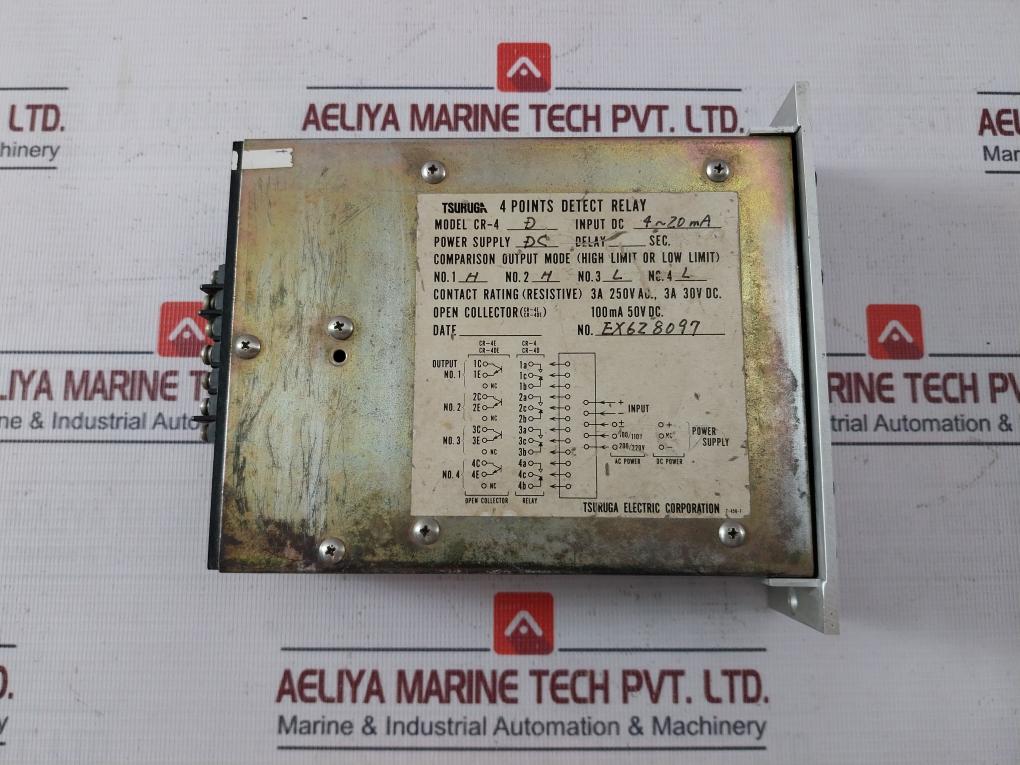Tsuruga Electric Cr-4D 4 Point Detect Relay 4-20 Ma 100Ma 50Vdc