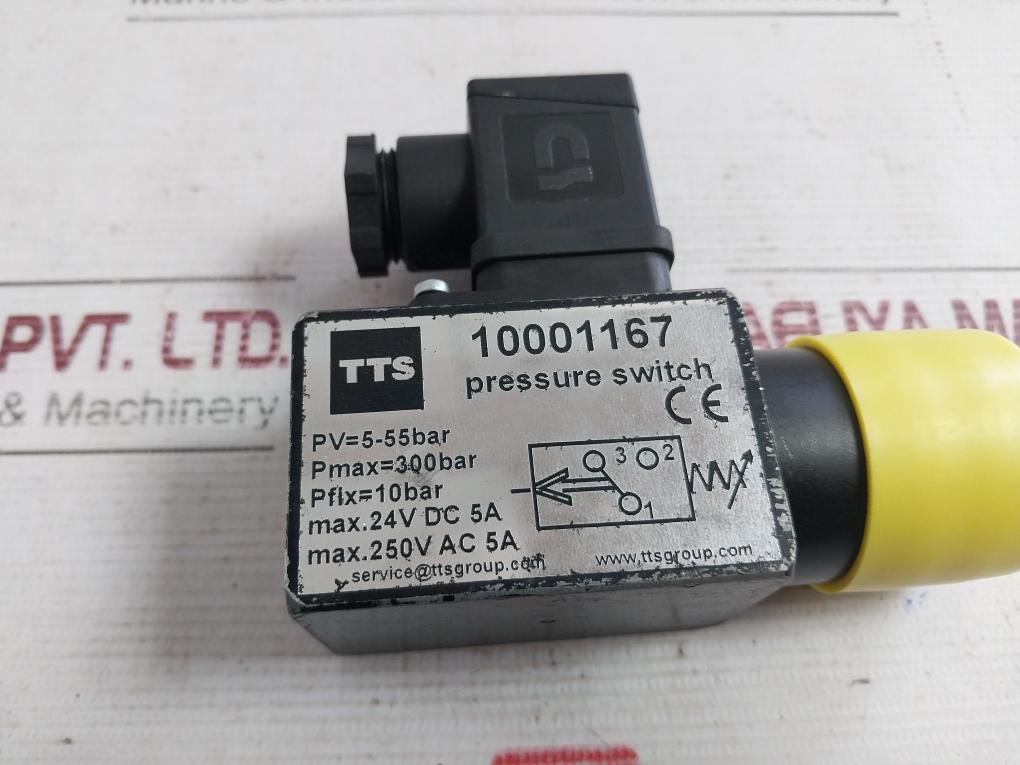 Tts 10001167 Pressure Switch Max.24V Dc 5A Pv=5-55Bar