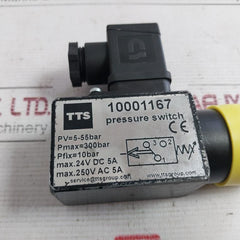 Tts 10001167 Pressure Switch Max.24V Dc 5A Pv=5-55Bar