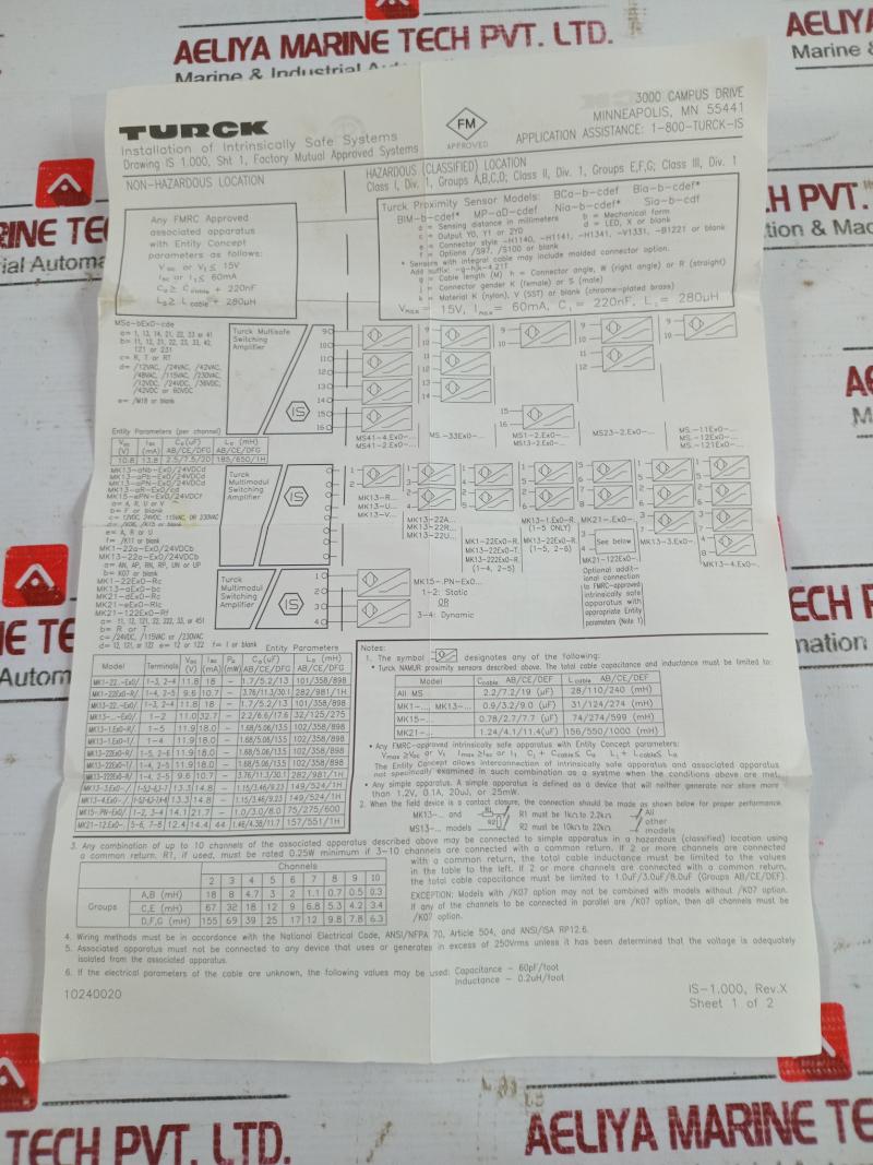 Turck Bi2-eg12Sk-y1X Inductive Sensor 4012050 Ip67