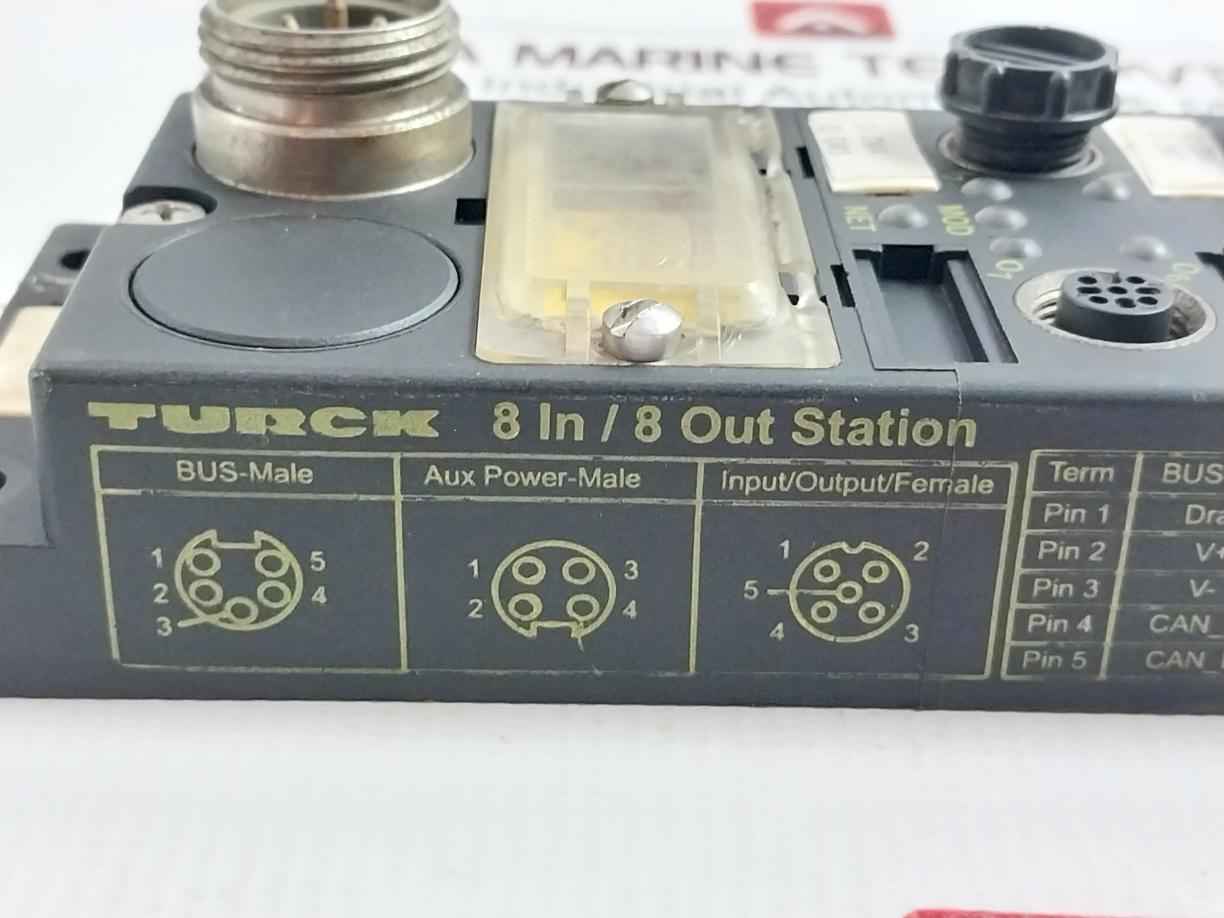 Turck Fdnp-s0808H-ww I/O Module 11-26 Vdc 100 Ma