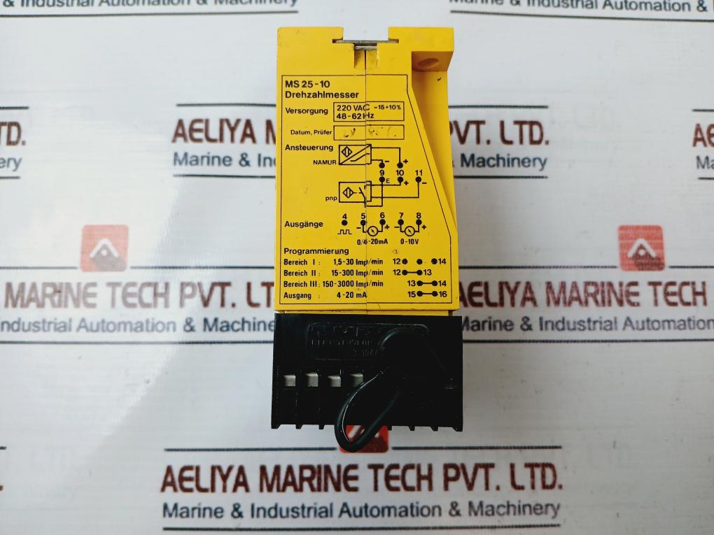 Turck Ms 25-10 Multisafe Rotational Speed Monitor 220Vac