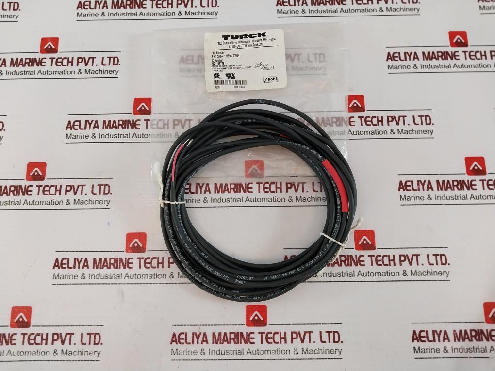 Turck Pkg 3M-7.7/S90/S1084 Molded Cordset Cable 7.5 Meter