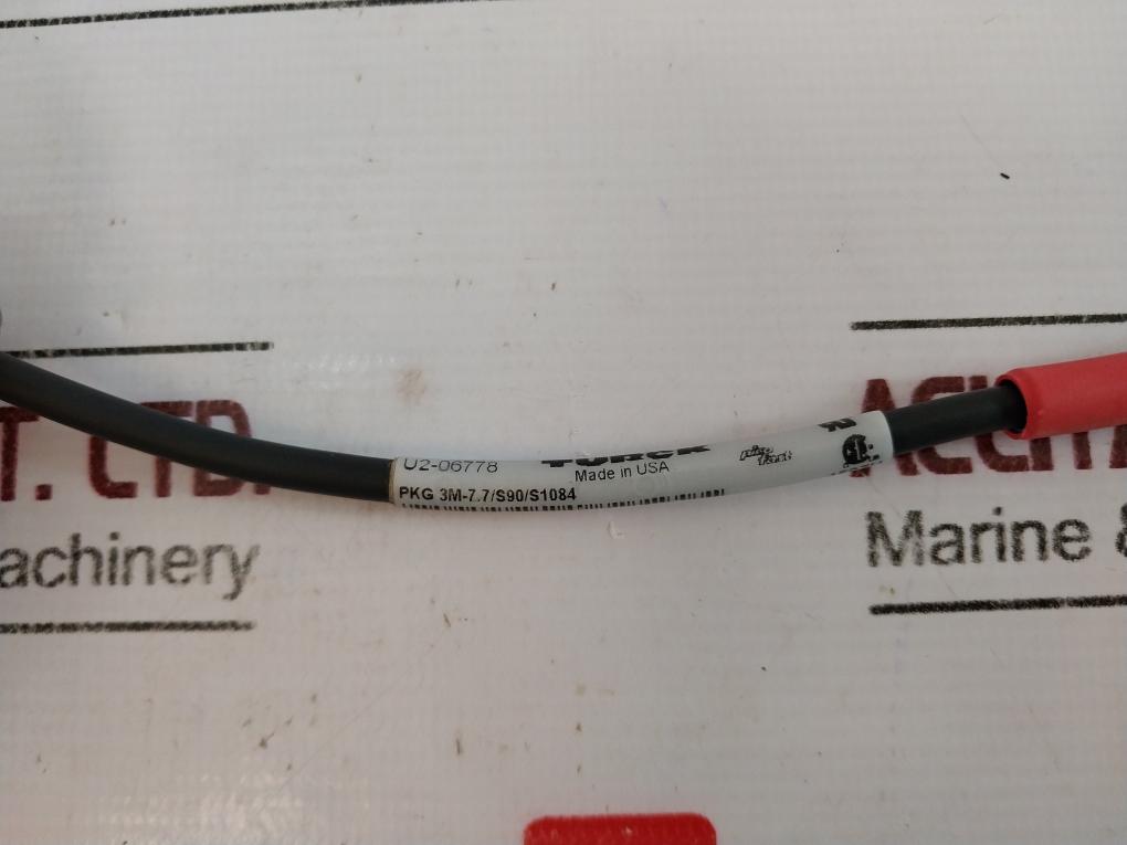 Turck Pkg 3M-7.7/S90/S1084 Molded Cordset Cable 7.5 Meter