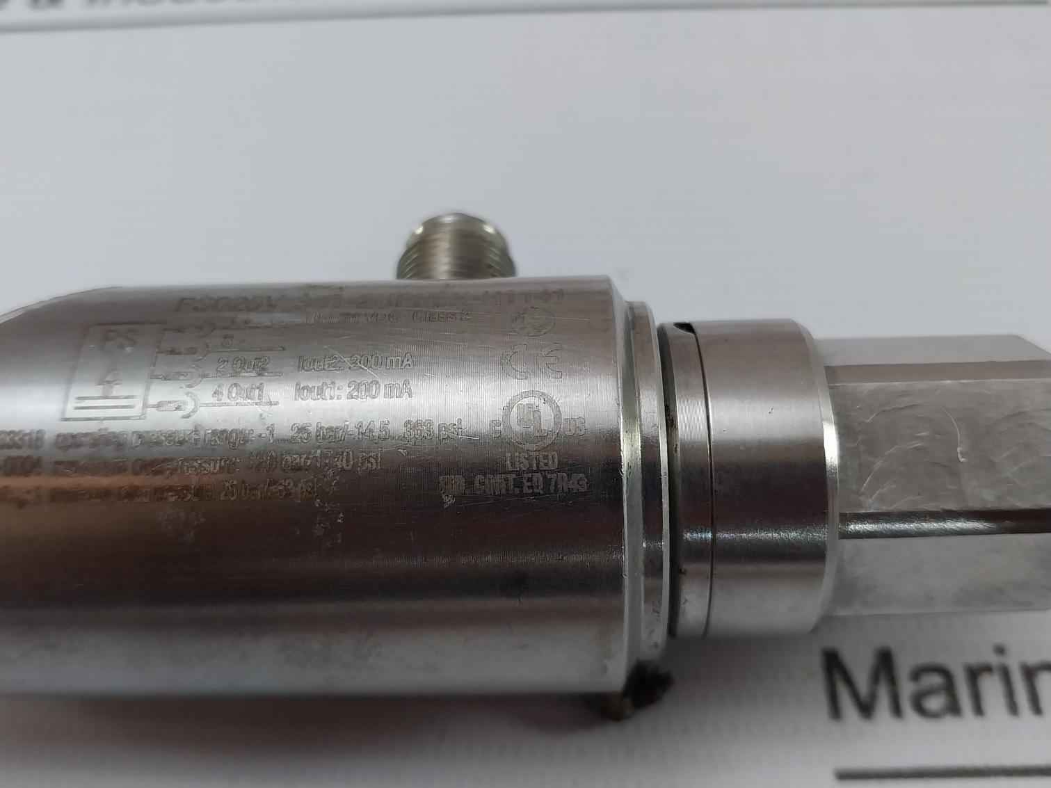 Turck Ps025V-301-2Upn8X-h1141 Pressure Sensor 24Vdc 120 Bar/1740 Psi