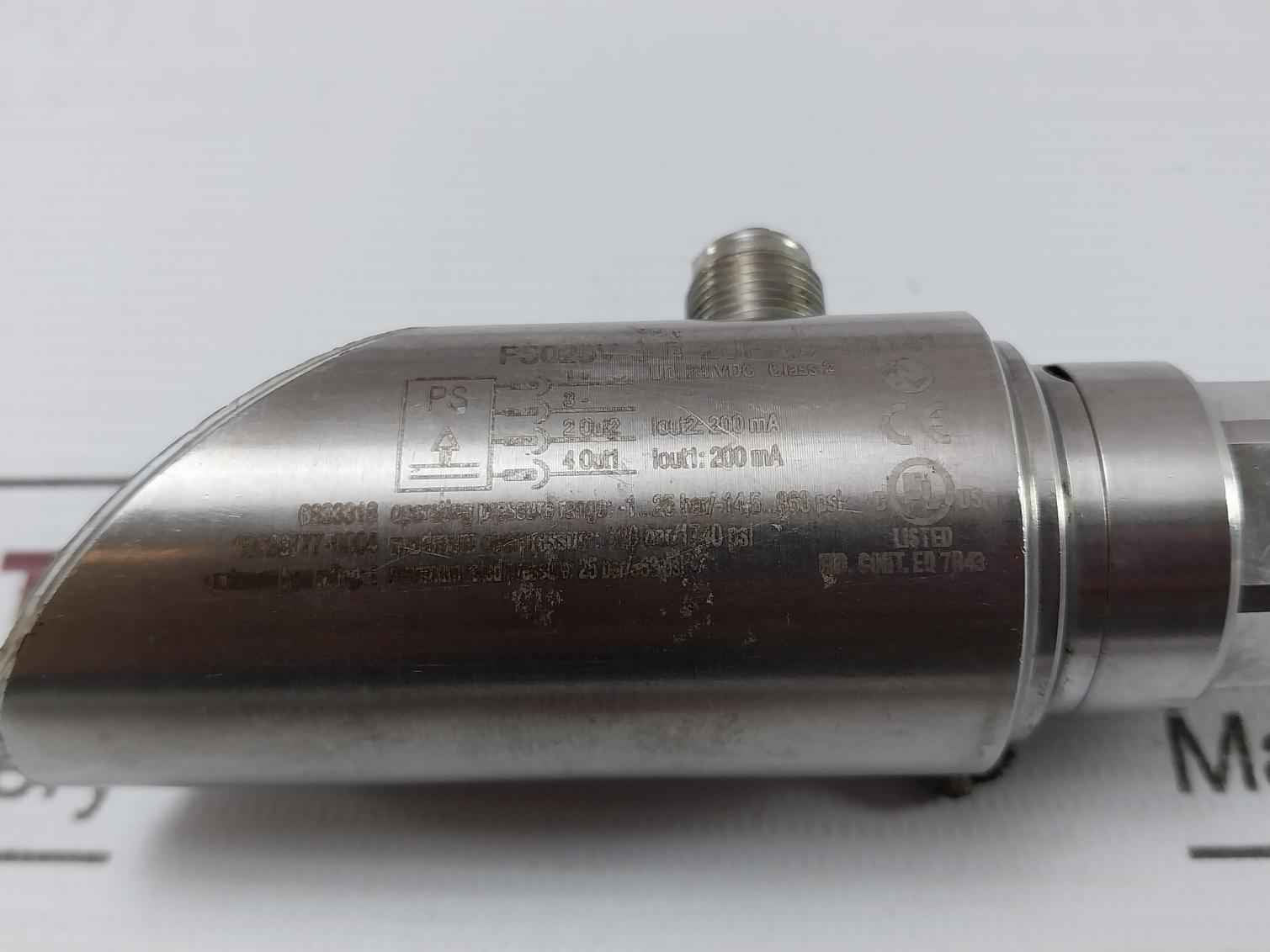 Turck Ps025V-301-2Upn8X-h1141 Pressure Sensor 24Vdc 120 Bar/1740 Psi