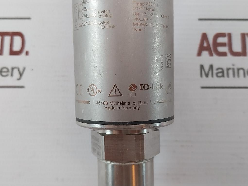 Turck Ps510-100-01-li2Upn8-h1141 Pressure Sensor 100001574 17-33Vdc 300 Bar
