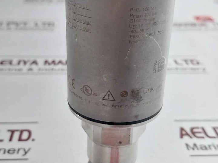 Turck Ps510-100-01-li2Upn8-h1141 Pressure Sensor 300Bar Ip6K7 17-33Vdc