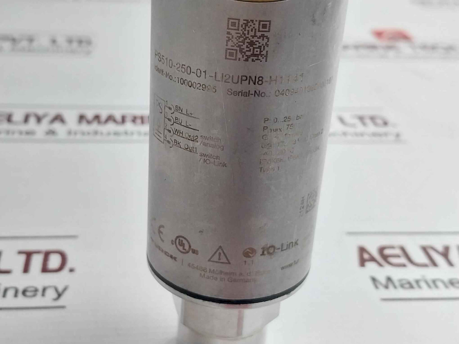 Turck Ps510-250-01-li2Upn8-h1141 Pressure Sensor 0-250Bar Ip6K6K 2124H 17-33Vdc