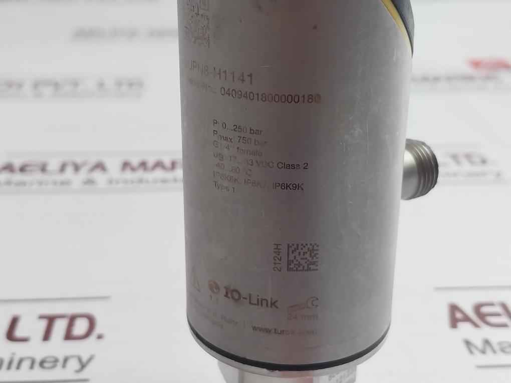 Turck Ps510-250-01-li2Upn8-h1141 Pressure Sensor 0-250Bar Ip6K6K 2124H 17-33Vdc