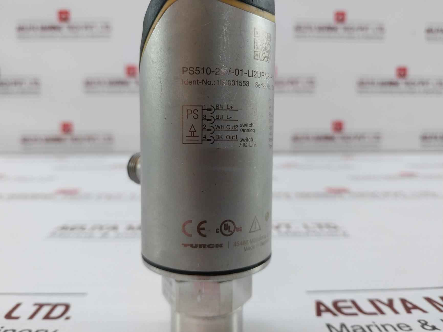 Turck Ps510-25V-01-li2Upn8-h1141 Pressure Sensor 140 Bar 24 Mm G1/4”