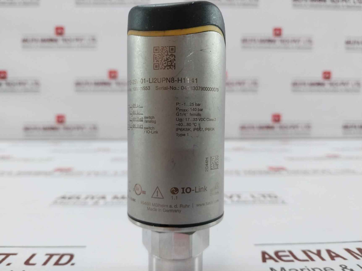 Turck Ps510-25V-01-li2Upn8-h1141 Pressure Sensor 140 Bar 24 Mm G1/4”