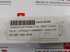 Tw Bailey Pt100 Ohm Resistance Bulb Temperature Probe 3.2mm Dia 150mm Length