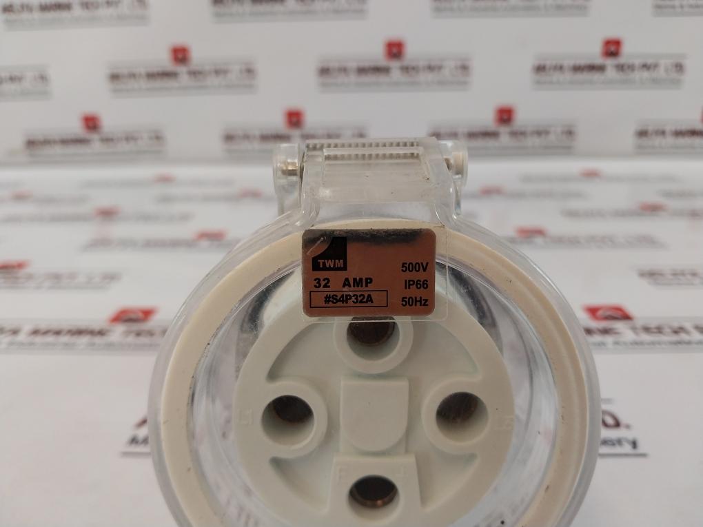 Twm S4p32a Three Phase Plug 4 Pin, Ip66, 32 Amp 500v 50hz