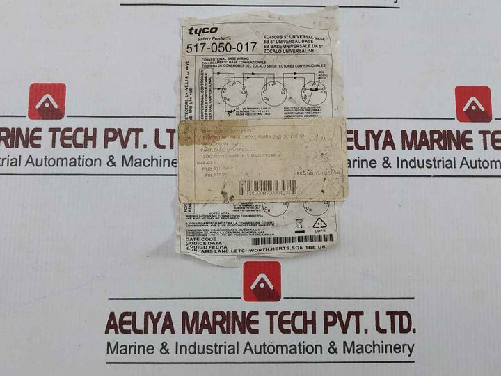 Tyco 517-050-017 Fc450Ub 5” Universal Base Marad A
