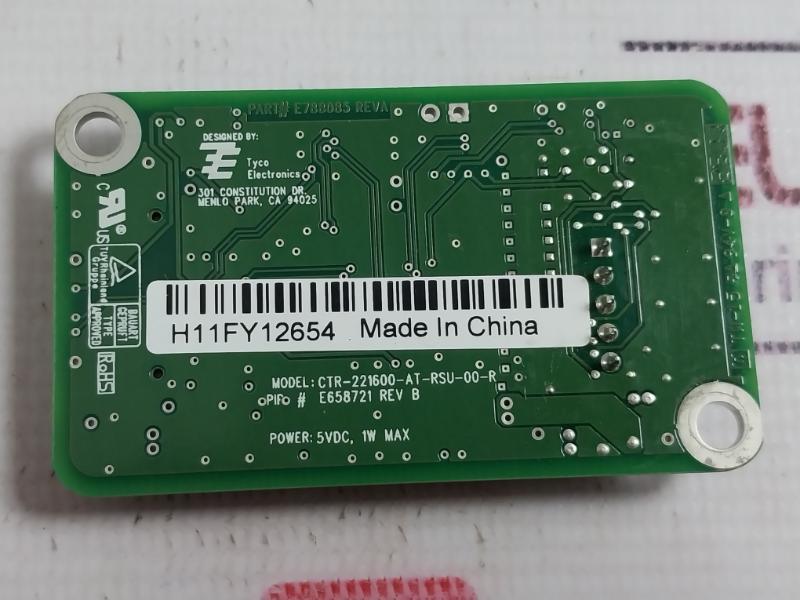Tyco Electronics E788085 Ctr-221600-at-rsu-00-r Rev.A