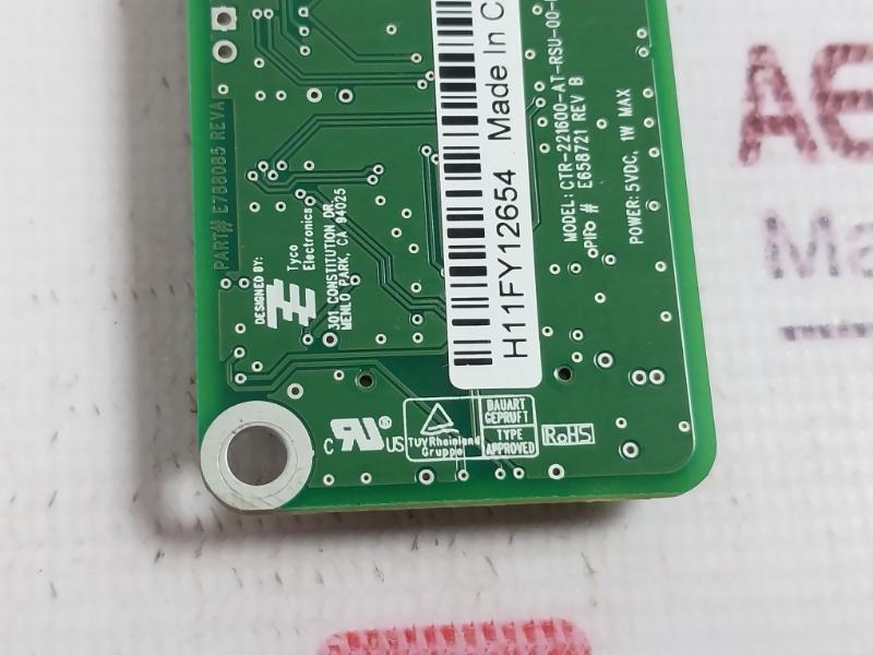 Tyco Electronics E788085 Ctr-221600-at-rsu-00-r Rev.A