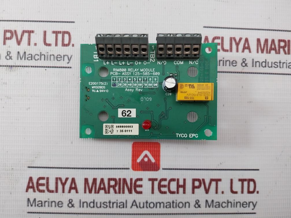 Tyco Epg Rim800 Interface Relay Module Pcb-assy 125-585-609
